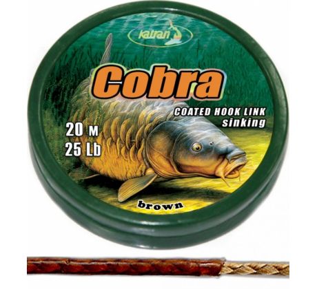 Katran Ztužená návazcová šňůrka Coated braided hook links COBRA 20m