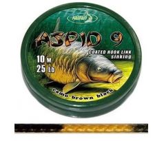 Katran Ztužená návazcová šňůrka Coated braided hook links ASPID 9 25lb 10m