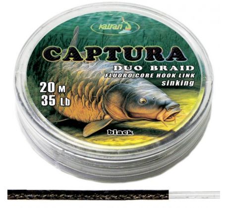 Katran Ztužená návazcová šňůrka Duo braided hook links CAPTURA 30lb 20m