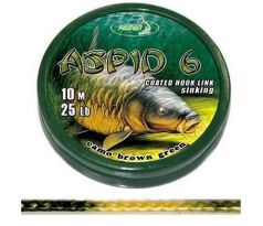 Katran Ztužená návazcová šňůrka Coated braided hook links ASPID 6 25lb 10m