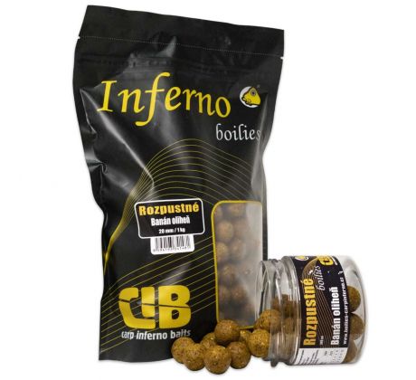 Carp Inferno Rozpustné Boilies Nutra Line Banán/Oliheň