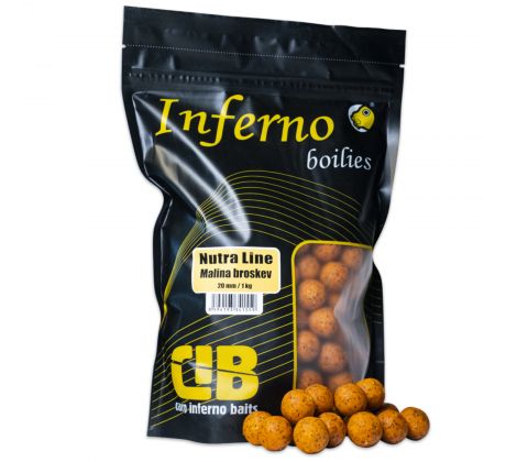 Carp Inferno Boilies Nutra Line 1kg 20mm - Malina/Broskev