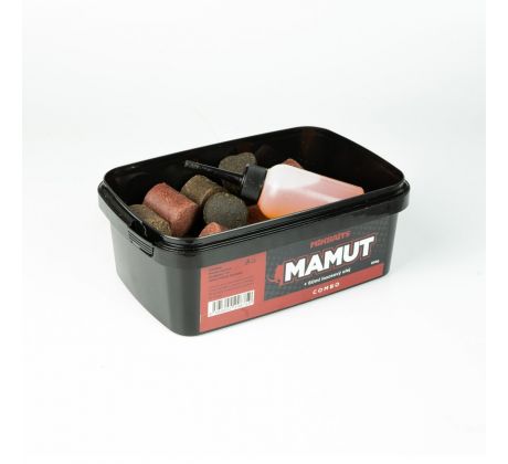 Mikbaits Mamut 500g combo - Mamut peletový mix + 60ml lososový olej