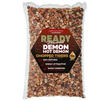 STARBAITS Ready Seeds Hot Demon Chopped Tiger (drcený tygří ořech) 1kg