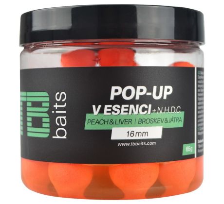 TB Baits Plovoucí Boilie Pop-Up Orange Peach Liver + NHDC 65 g