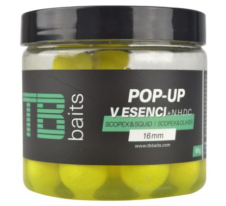 TB Baits Plovoucí Boilie Pop-Up Yellow Scopex Squid + NHDC 65 g