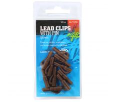 Giants fishing Závěs na boční olovo Lead Clip with Pin Brown/10ks