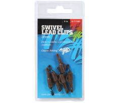 Giants fishing Závěs na boční olovo Swivel Lead Clips Brown 5ks