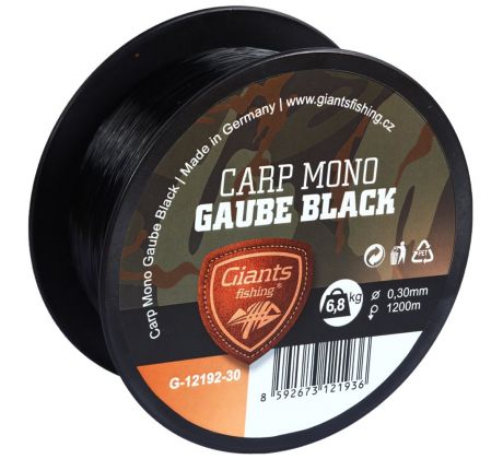 Giants fishing Vlasec Carp Mono Gaube Black