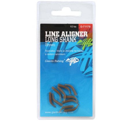 Giants fishing Rovnátka na háček Line Aligner Long Shank Large Brown (Hook 2-6) 10ks