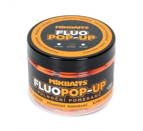 Mikbaits Plovoucí fluo boilie 150ml - Půlnoční pomeranč