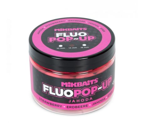 Mikbaits Plovoucí fluo boilie 150ml - Jahoda