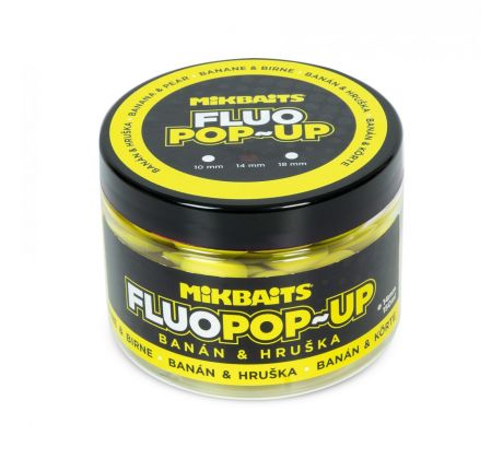 Mikbaits Plovoucí fluo boilie 150ml - Banán Hruška