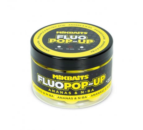 Mikbaits Plovoucí fluo boilie 150ml - Ananas N-BA