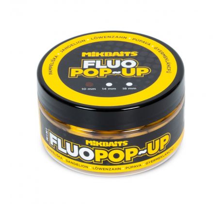 Mikbaits Mini Plovoucí fluo boilie 100ml - Pampeliška 10mm