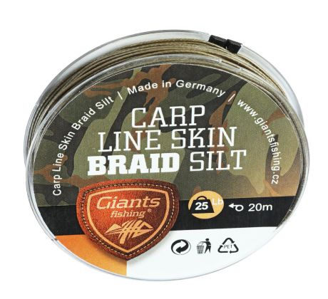 Giants fishing Svlékací šnůra Carp Line Skin Braid  20m 25Lb Silt