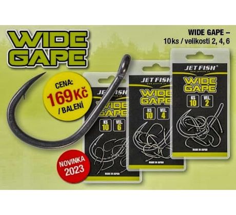 Jet Fish Háčky WIDE GAPE 10 kusů