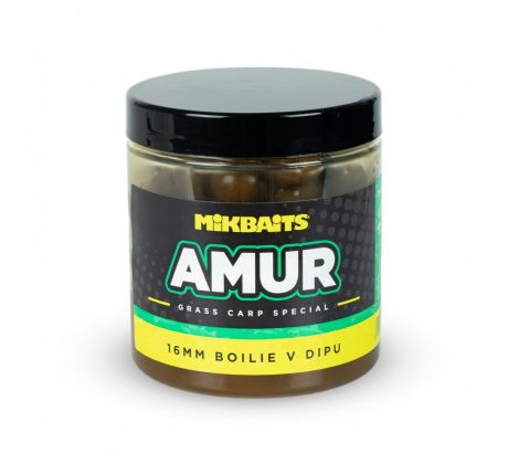 Mikbaits Amur range - Amur 16mm boilie v dipu 250ml