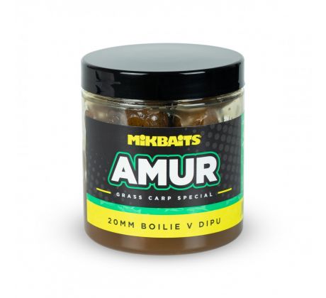 Mikbaits Amur range - Amur 20mm boilie v dipu 250ml