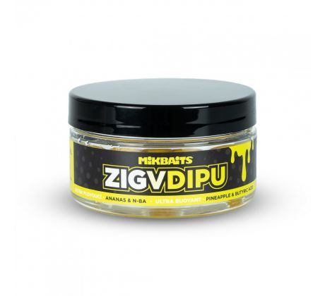 Mikbaits Zig ultra plovoucí v dipu - Ananas N-BA 15mm