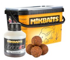 Mikbaits Boilie BigB Broskev Black pepper 2x2,5kg + Booster 250ml Zdarma