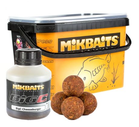 Mikbaits Boilie BigB Broskev Black pepper 2x2,5kg + Booster 250ml Zdarma