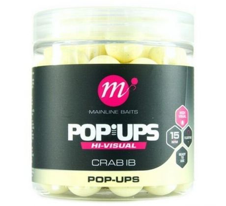 Mainline plovoucí boilies High Visual Mini Pop Ups Crab IB 15 mm