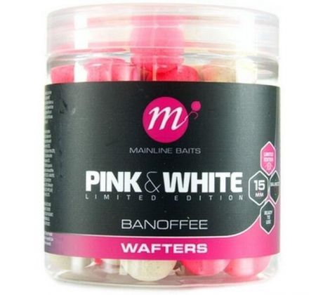 Mainline neutrálně vyvážené nástrahy Fluro Pink White Wafters Banoffee 15 mm