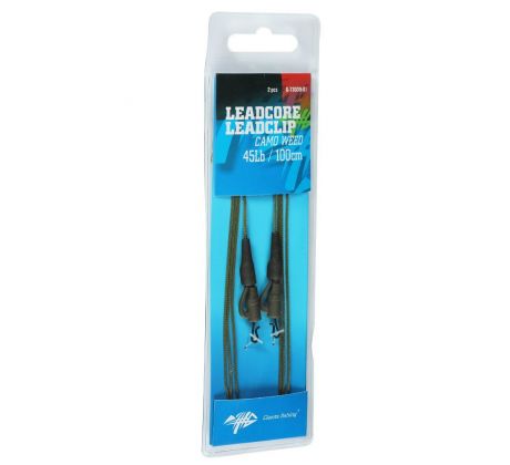 Giants fishing Montáž s olověnou šňůrkou Leadcore 45Lb Leadclip (2ks) 100cm