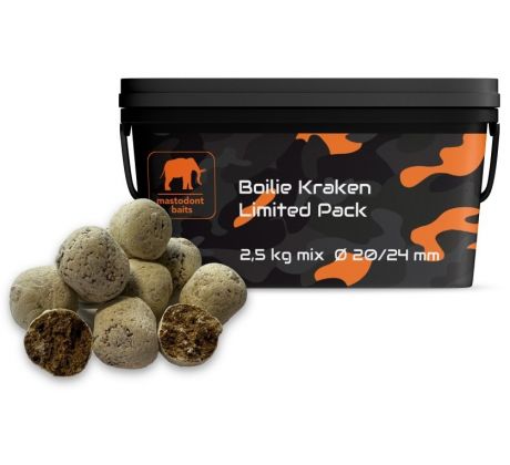 Boilies Mastodont Baits Kraken Limited Pack 2,5kg mix 20/24mm + Dip + Pop-up