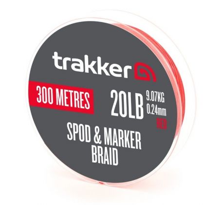 Trakker Šňůra - Spod & Marker Braid 20lb, 9,07kg, 0,24mm, 300m - Red