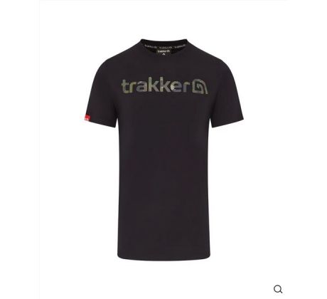 Trakker Tričko CR Logo T-shirt Black Camo