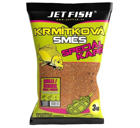 Jet Fish Krmítková směs 3 Kg CHILLI / ČESNEK - 6ks