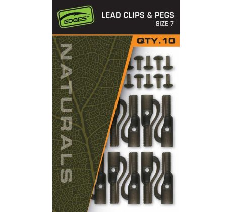 Fox Závěsky na olovo s kolíčky EDGES™ Naturals Lead Clips & Pegs - Size 7