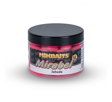 Mikbaits Mirabel Fluo boilie 150ml - Jahoda 12mm