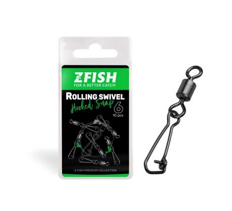 Zfish Obratlík Rolling Swivel & Hooked Snap