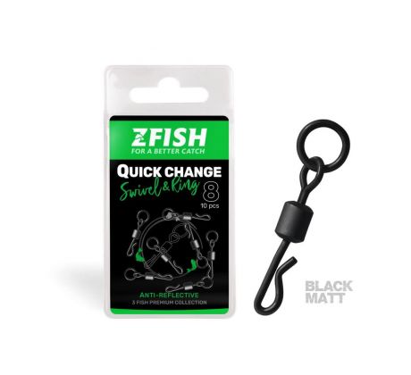 Zfish Obratlík Quick Change Swivel with Ring vel.8