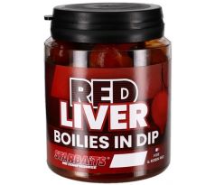 Starbaits Boilies in Dip Red Liver 150g