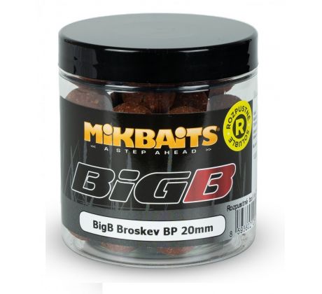 Mikbaits BiG boilie rozpustné 250ml - BigB Broskev Black pepper