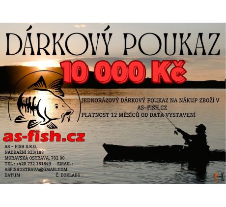 Dárkový poukaz AS-FISH.CZ - 10 000