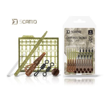 Set kaprařských montáží Delphin sCAMO Total CARP 10 setů