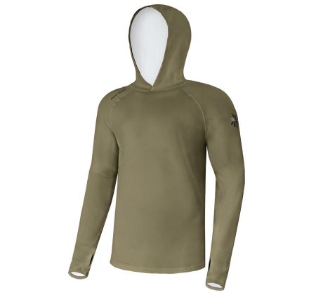 Giants fishing Funkční tričko s dlouhým rukávem UV50+Hoodie Olive Green