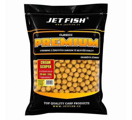 Jet Fish Premium clasicc boilie 5Kg - CREAM/SCOPEX