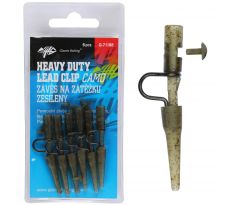 Giants Fishing Závěska na olovo Heavy Duty Lead Clip with Pin Camo 6 ks